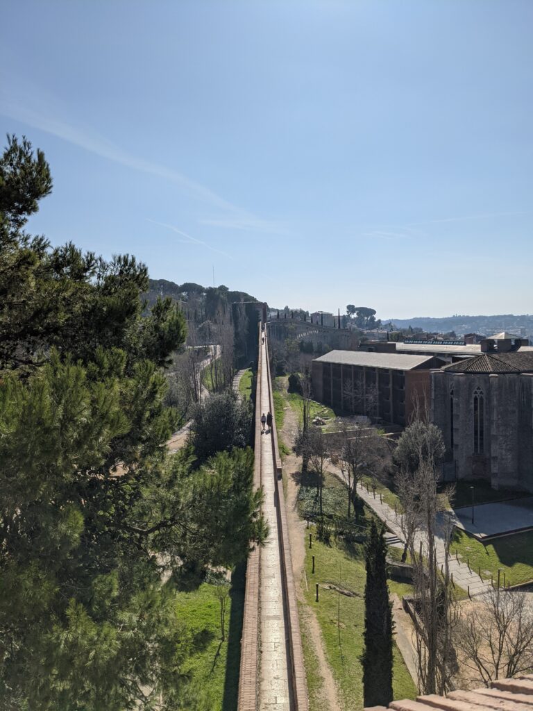 Large wall walk in Girona
