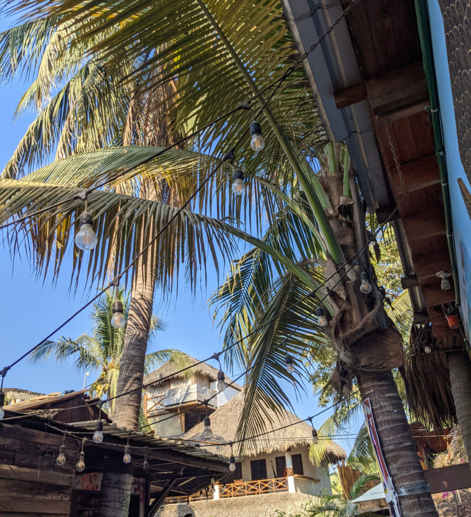 Shacks in La Punta in Puerto Escondido