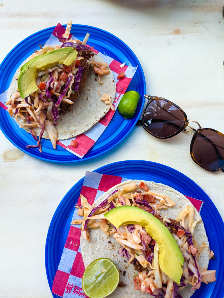 Fish tacos in one of the best restaurants in Puerto Escondido